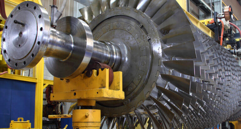 The disks on a turbine that generates power