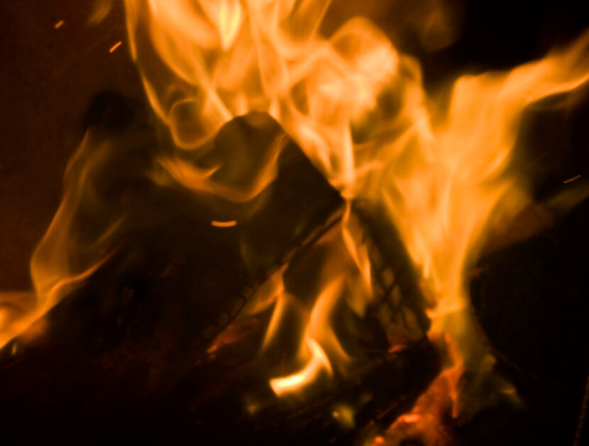 Close up image of flames