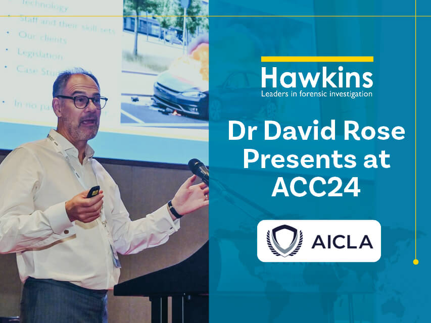 Hawkins Investigator, Dr David Rose, presenting at Asian Claims Conference 2024