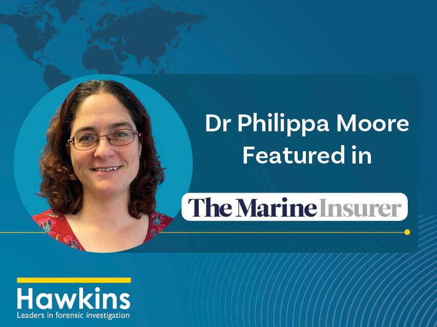 News image advising Dr Philippa Moore has recently featured in the marine insurer