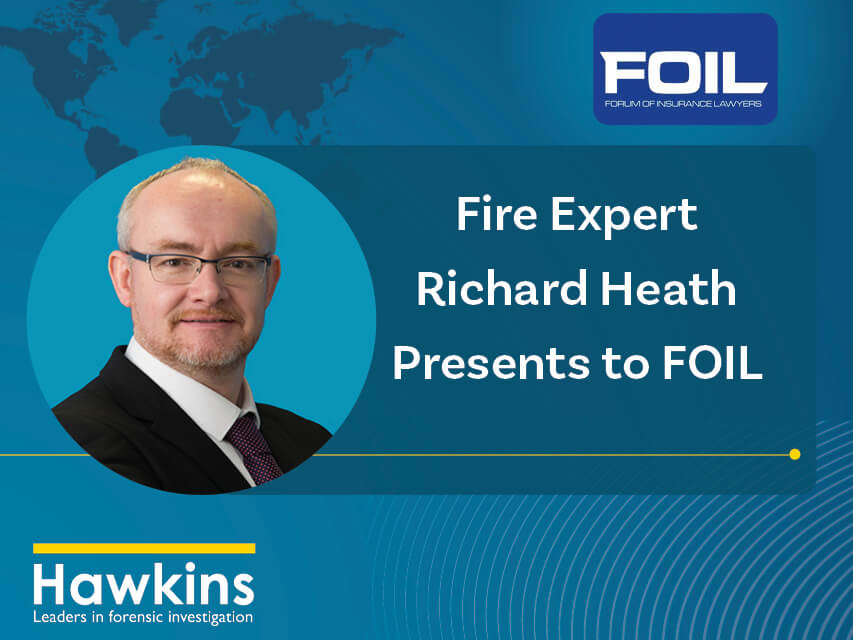 Image to depict that fire expert Richard Heath Presents to FOIL