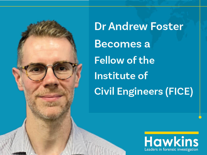 News image to show that Civil Engineer Dr Andrew Foster, has attained Fellowship of the Institution of Civil Engineers (FICE).