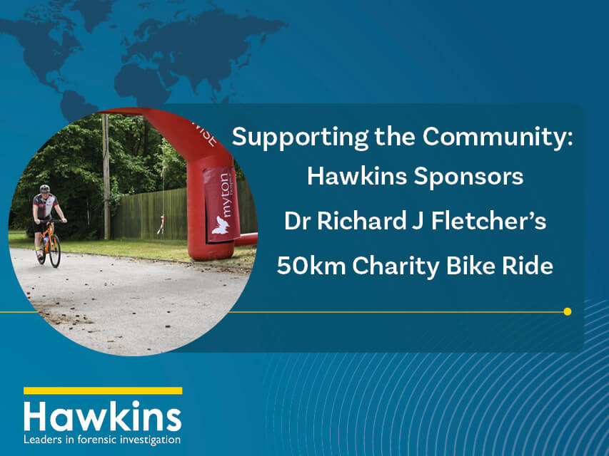 Hawkins Sponsors Dr Richard Fletcher’s Charity Bike Ride