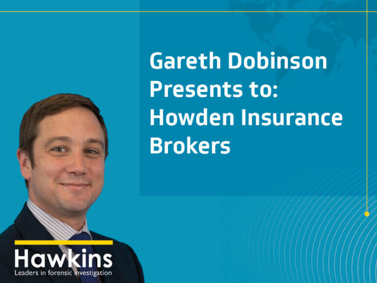 News image to promote Gareth's recent talk to Howdens Insurance Brokers