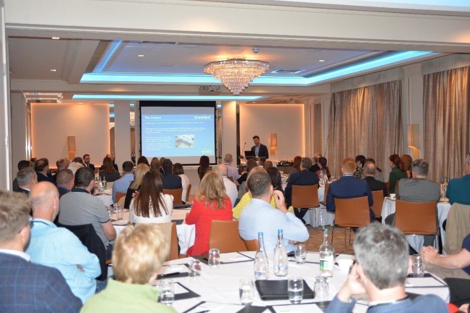 Image of guest speaker Guest speaker Craig Faulkner at our Belfast reception