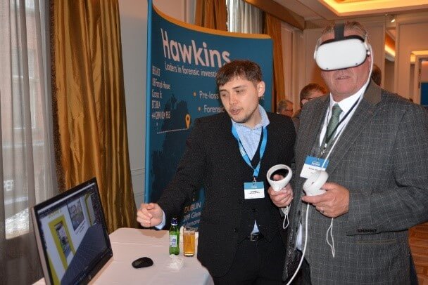 Picture of Hawkins Investigator, Inigo Beckett, showing off our VR exhibit