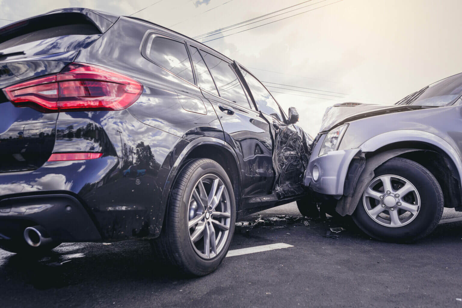 Two vehicle road traffic accident.