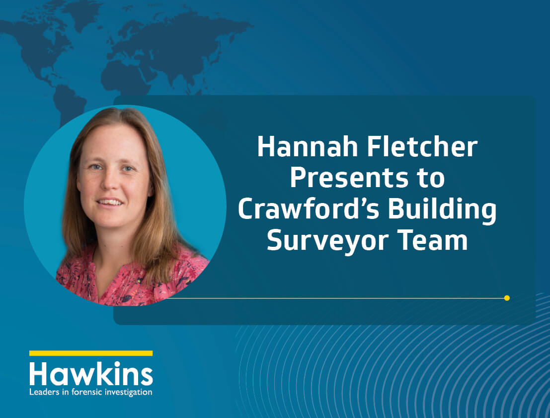 Hero image to promote that Hannah Fletcher presented to Crawco's building surveyor team