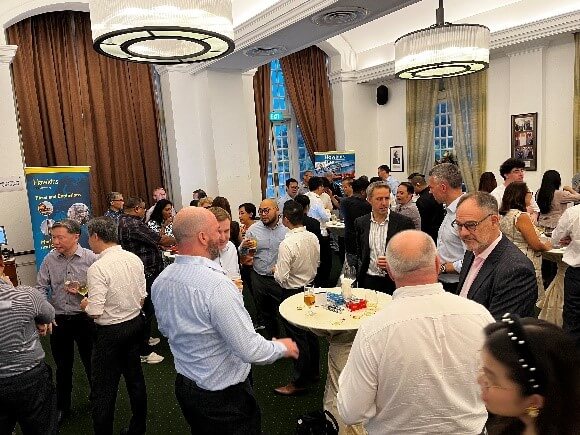 Guests congregate for an evening of networking at our Singapore Reception