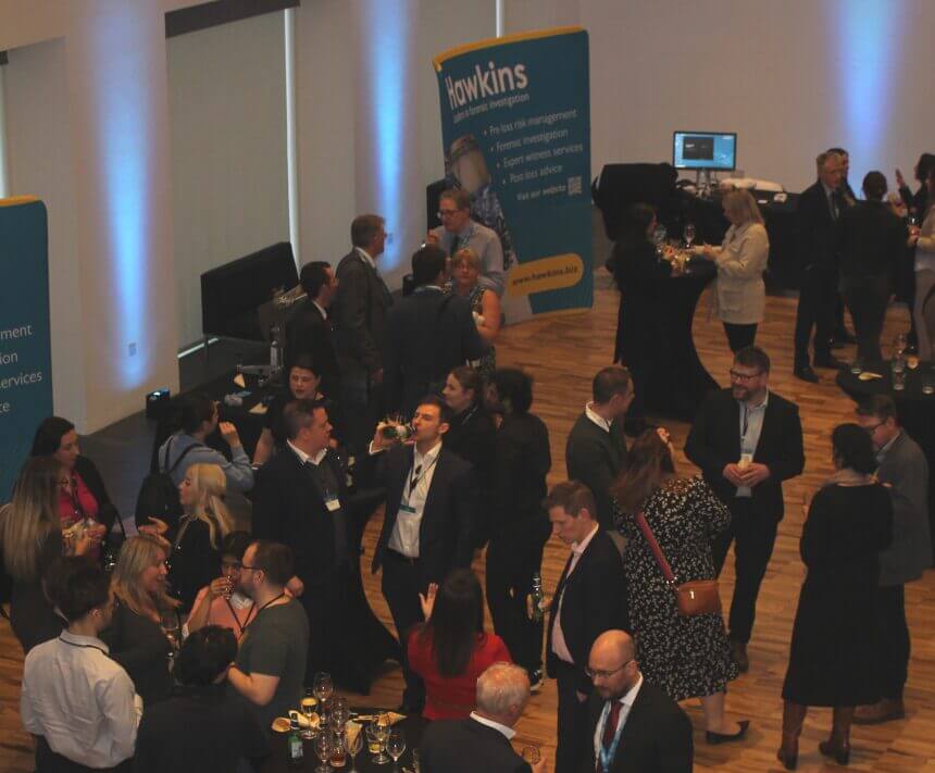 Image of guests networking at our Manchester Spring reception